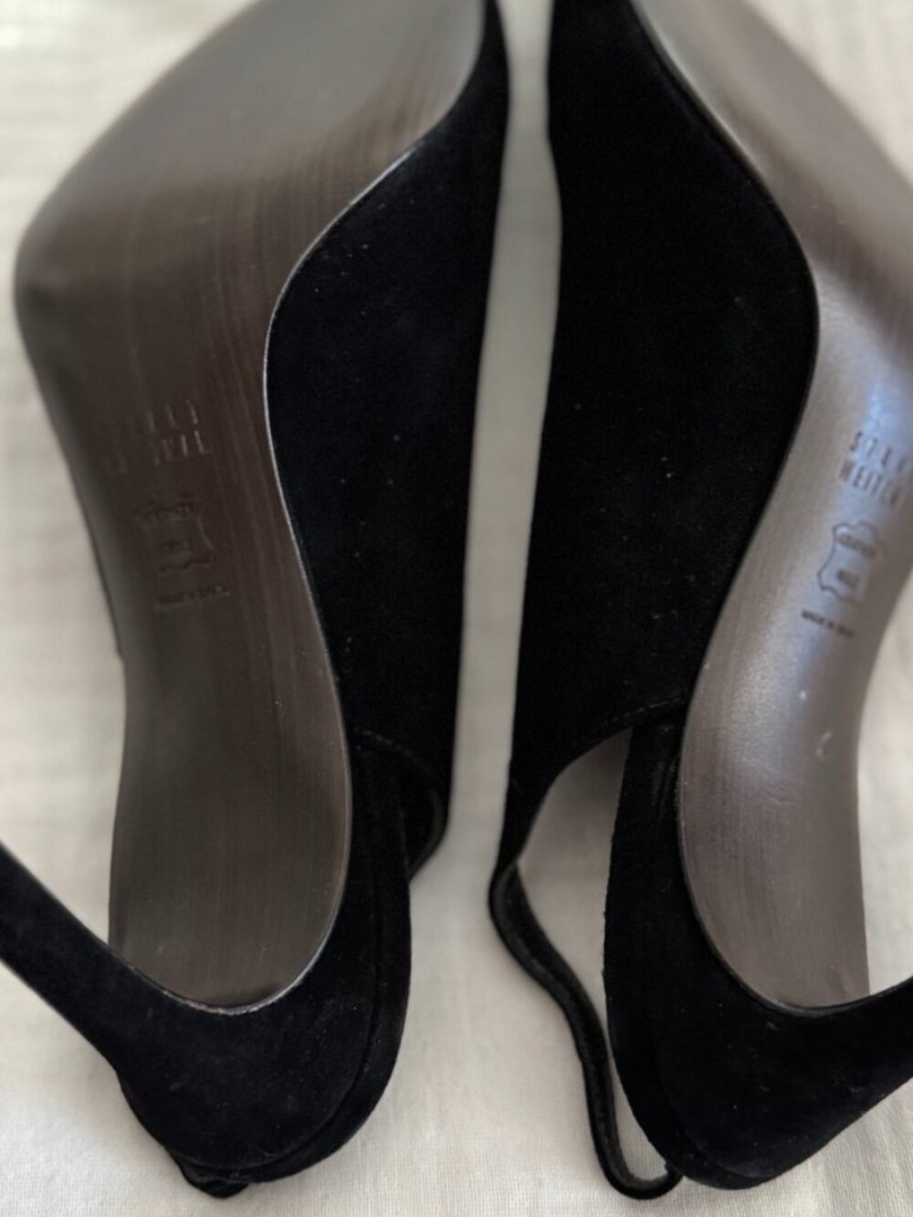 Stuart Weitzman Black Suede Slingback Heels,New, High Quality, Size: 8.5 - Picture 6 of 9